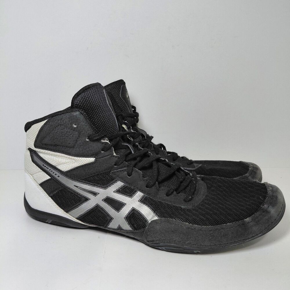ASICS Matflex 6 Shoes Mens Size 12 Black Mid Top Wrestling Sneakers 1081A021